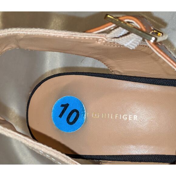 Tommy Hilfiger Women's Nilsa Espadrille Wedge Heels Sandals Black/Sand Size 10 - Picture 9 of 10